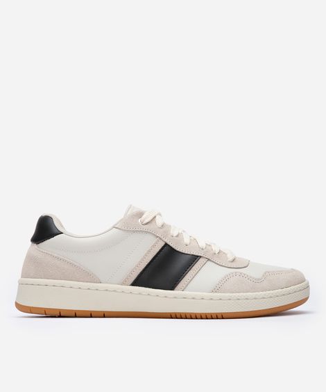 tênis casual masculino com recortes oneself off white