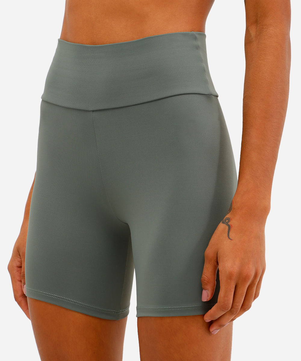 bermuda feminina esportiva verde