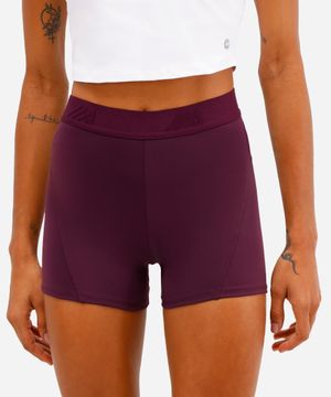 short feminino com recortes esportivo ace roxo