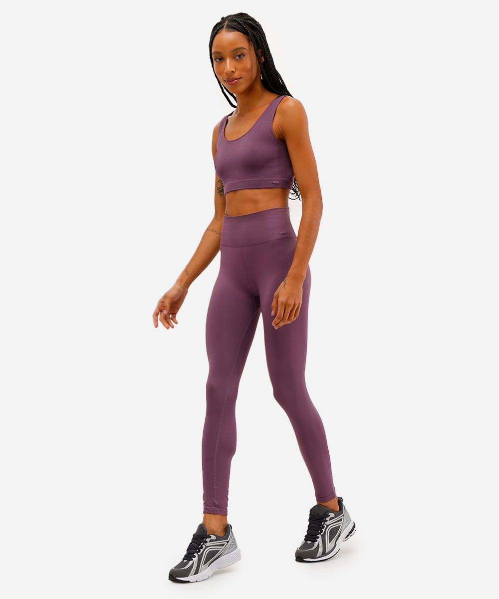top feminino sem costura esportivo roxo