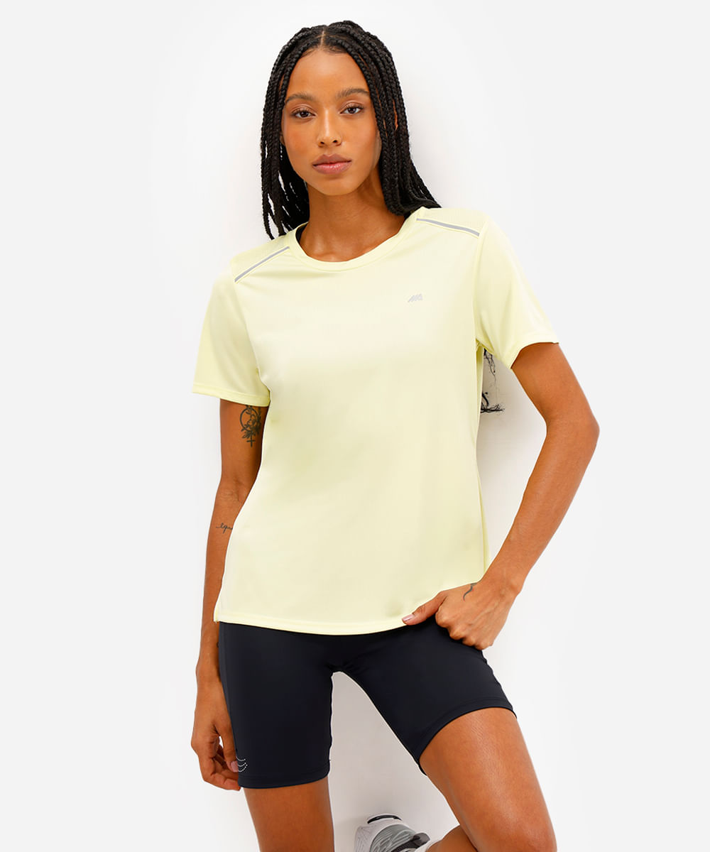 blusa com reflexivo nos ombros esportiva verde