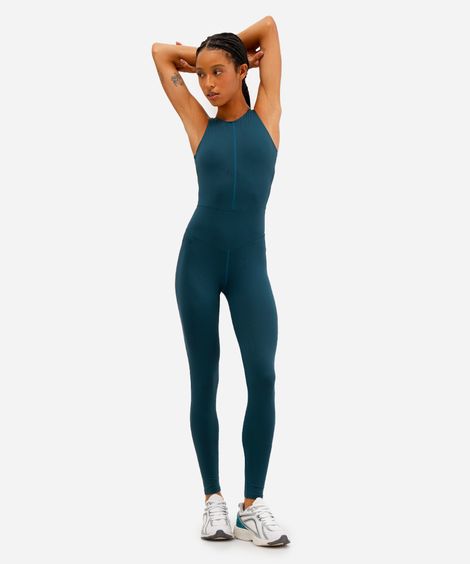 macacão feminino esportivo de poliamida azul
