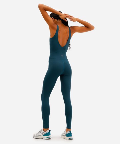 macacão feminino esportivo de poliamida azul