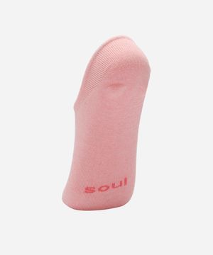 meia soquete de algodão rosa