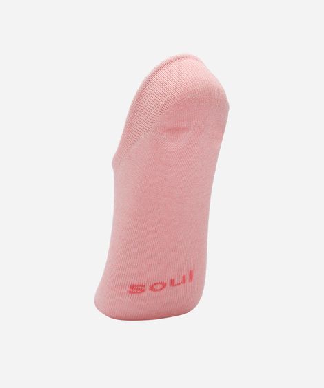 meia soquete de algodão rosa