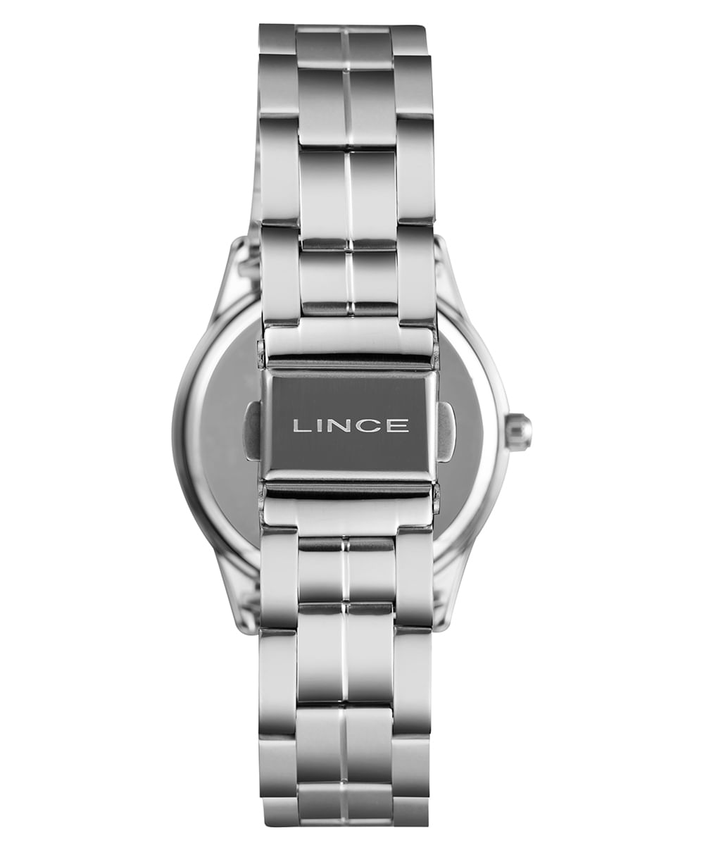 kit relógio feminino lince lrmm040l34s2sxpj analógico prateado