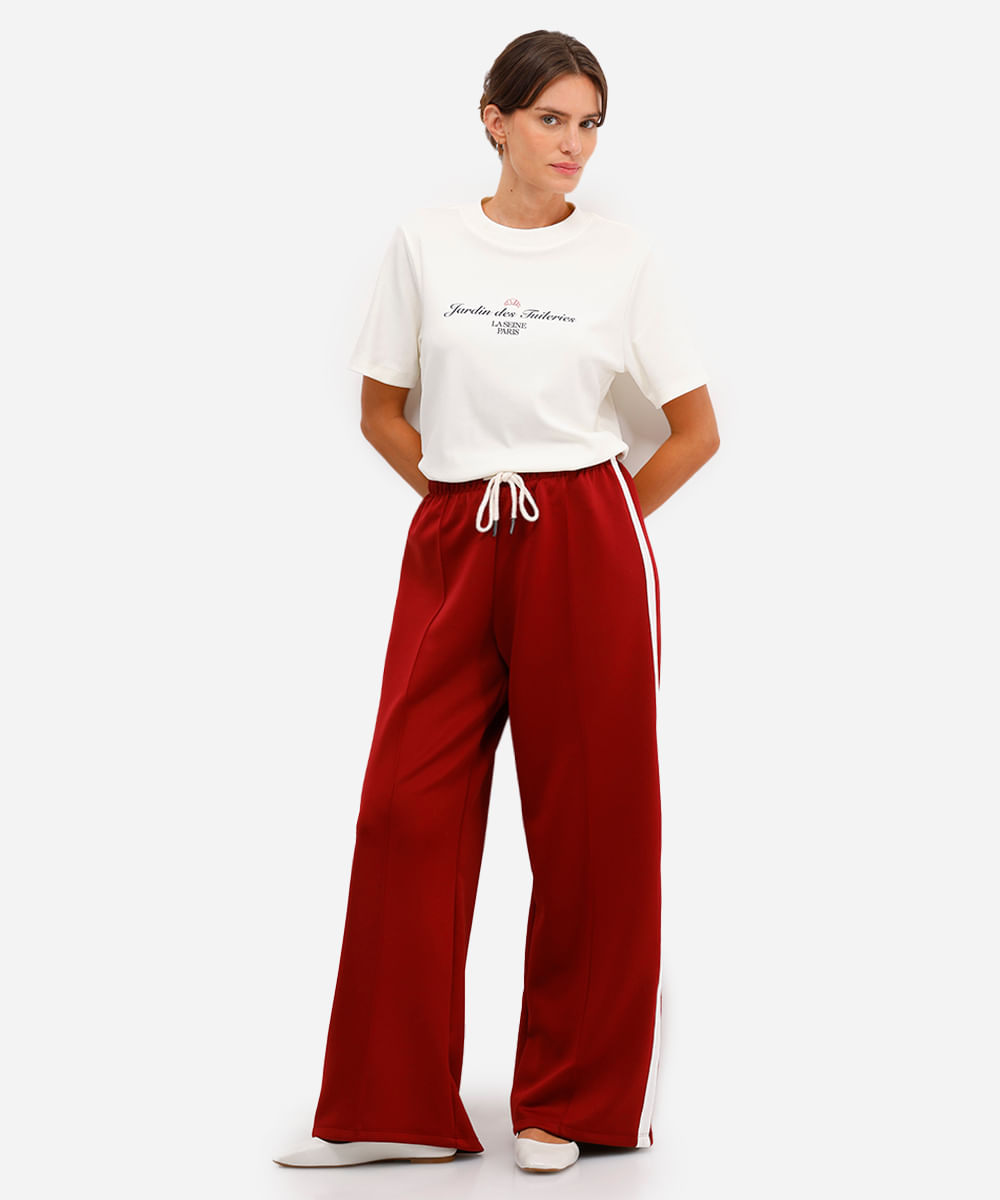 camiseta feminina de algodão peruano estampada off white