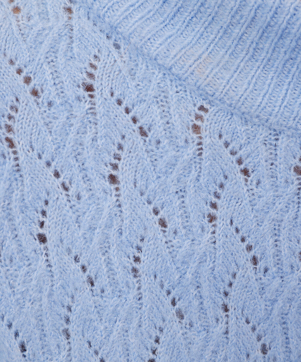 suéter feminino texturizado azul