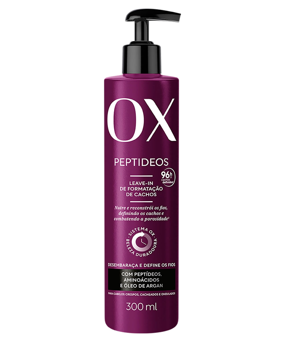 leave in de formatação de cachos ox peptídeos  300ml