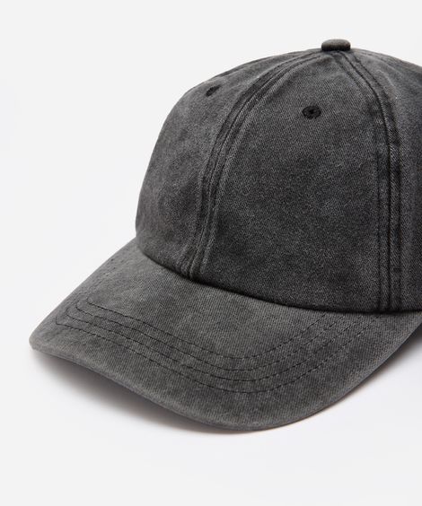 boné de sarja aba curva estonado preto