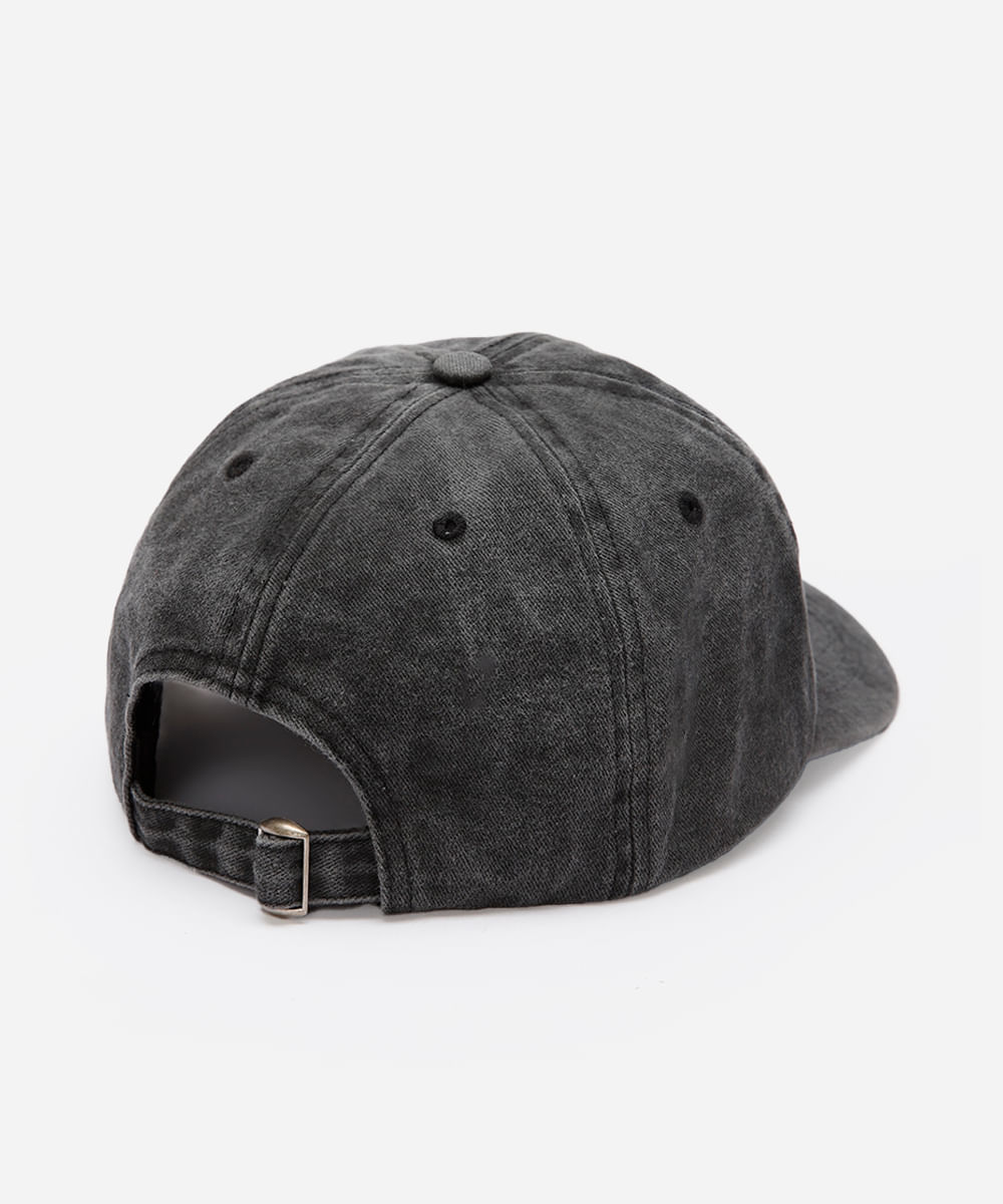 boné de sarja aba curva estonado preto