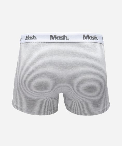 kit de 3 cuecas boxer de algodão mash cinza