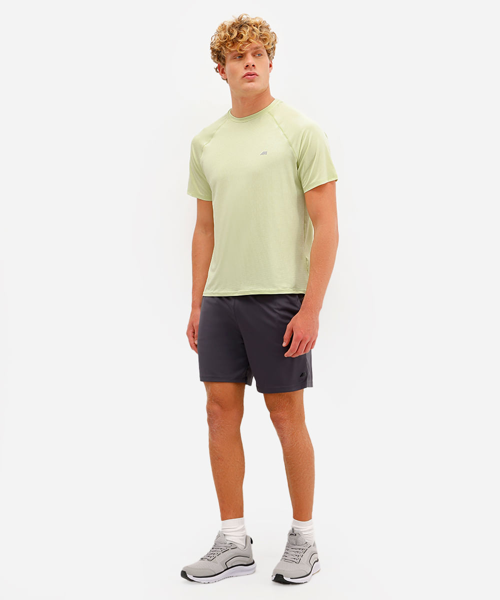 short masculino esportivo com bermuda interna cinza