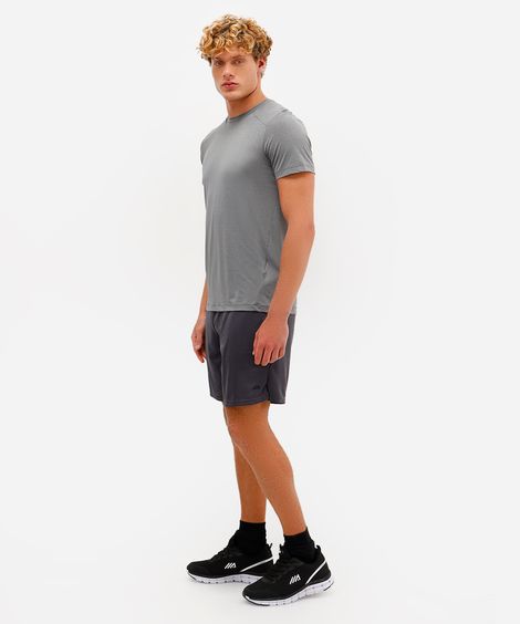 bermuda masculina texturizada cinza