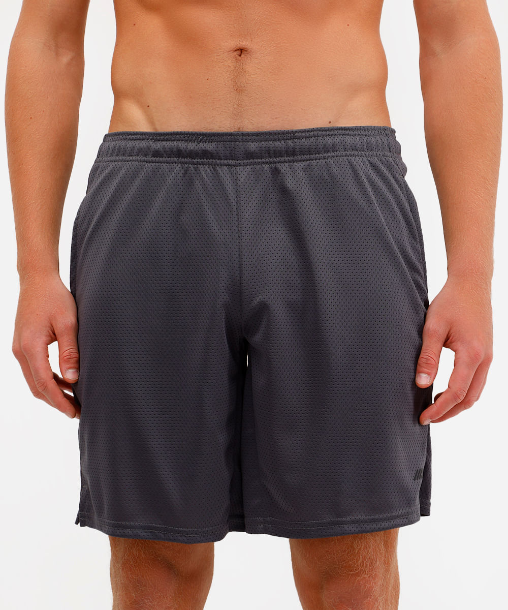 bermuda masculina esportiva ace texturizada - chumbo