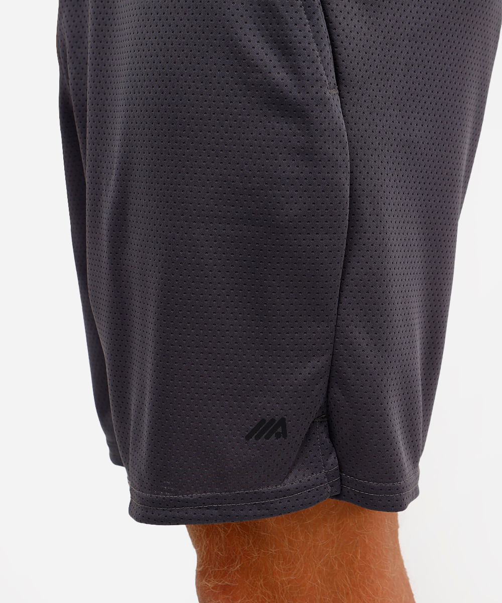 bermuda masculina esportiva ace texturizada - chumbo