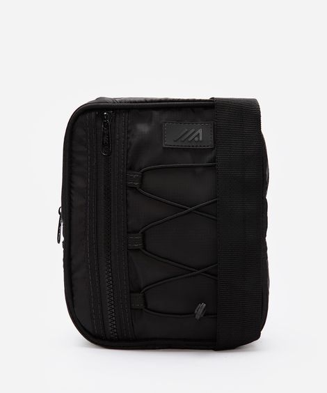 bolsa masculina shoulder esportiva preta