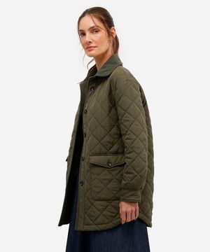 casaco alongado feminino matelassê verde