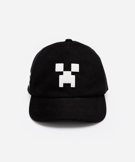 boné infantil minecraft - preto