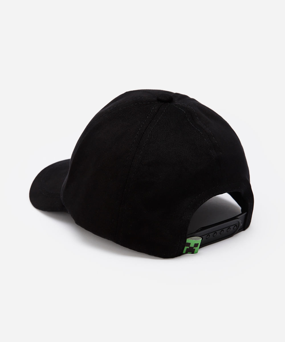 boné infantil minecraft - preto