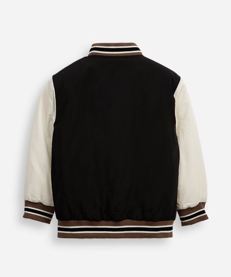 jaqueta bomber infantil puffer los angeles preta