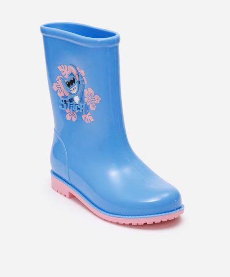 galocha infantil stitch azul