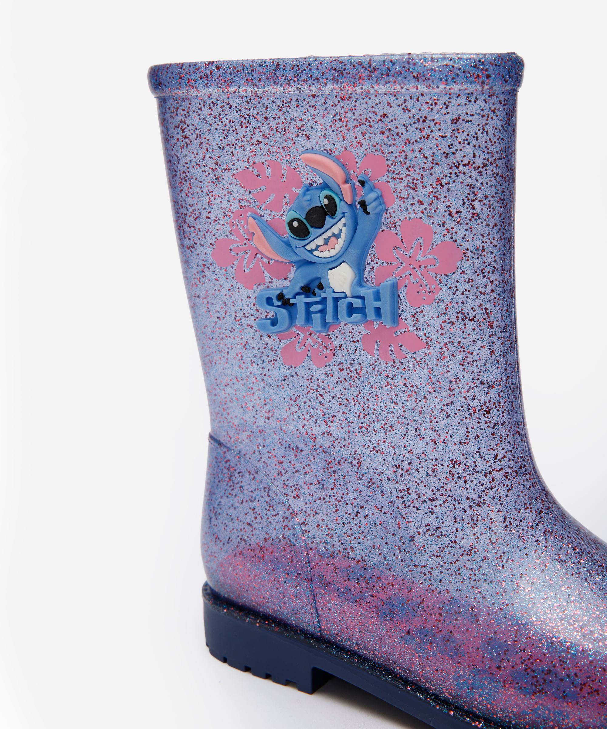 galocha infantil stitch transparente