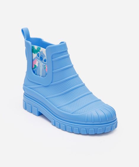 galocha infantil texturizada stitch azul