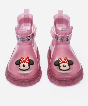 galocha infantil minnie rosa