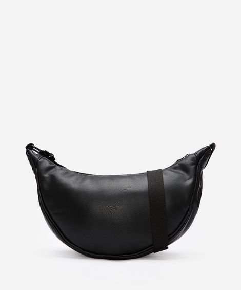 bolsa feminina transversal arredondada preta