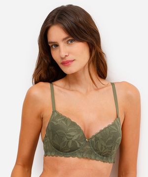 kit de 2 sutiãs meia taça com renda floral colorido