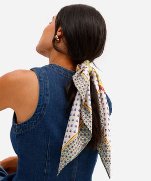 lenço feminino estampado colorido