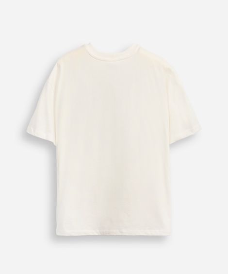 camiseta oversized juvenil de algodão texas off white