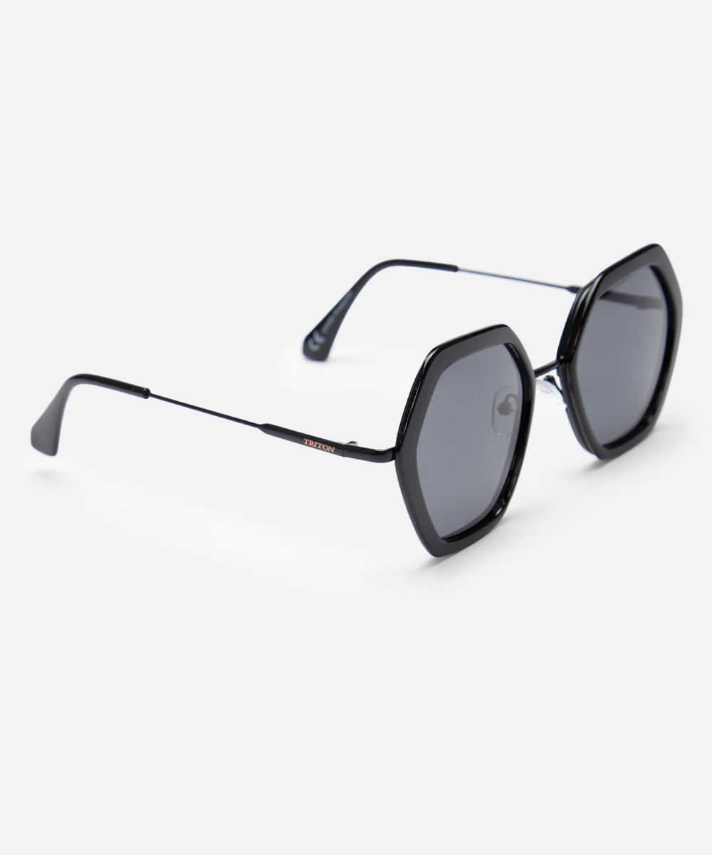óculos de sol geométrico triton preto