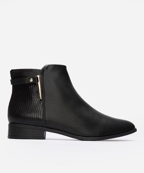 bota chelsea via uno texturizada preta