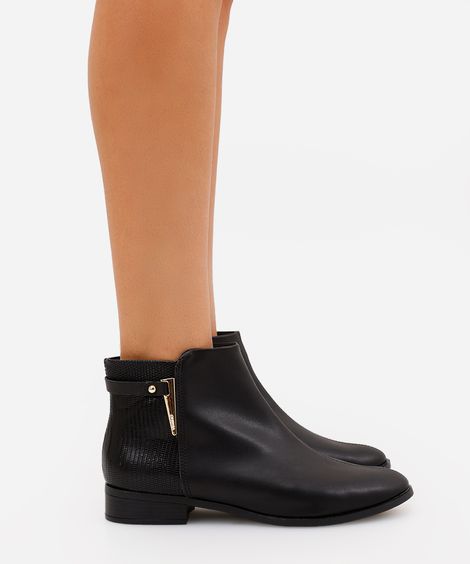 bota chelsea via uno texturizada preta