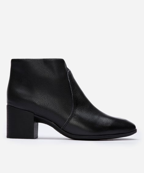 bota cano baixo feminina salto grosso bottero preta