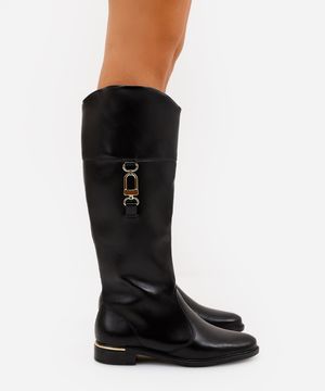 bota montaria feminina cano alto vizzano preto