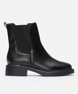 bota chelsea feminina cano médio vizzano preta