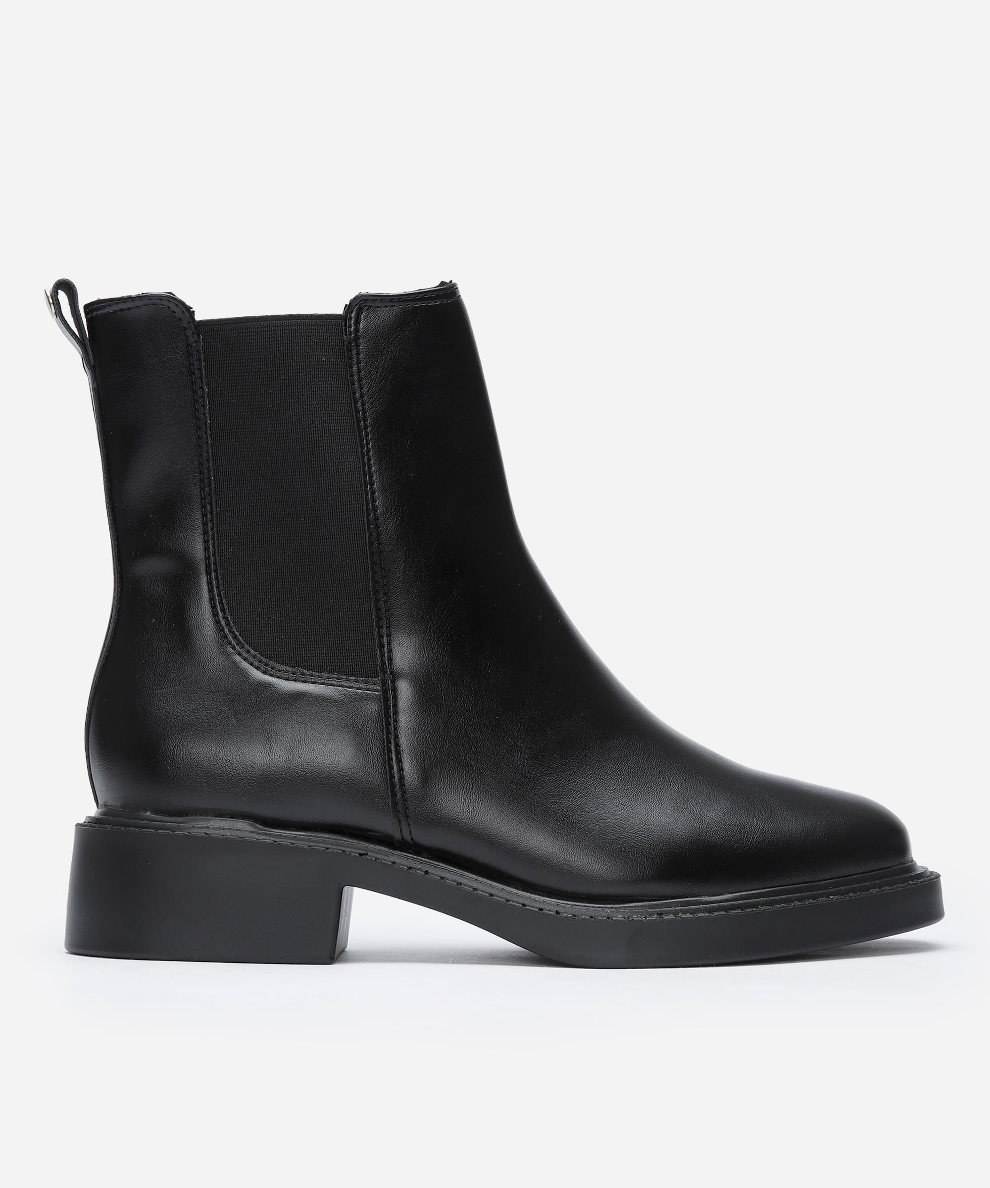 bota chelsea feminina cano médio vizzano preta