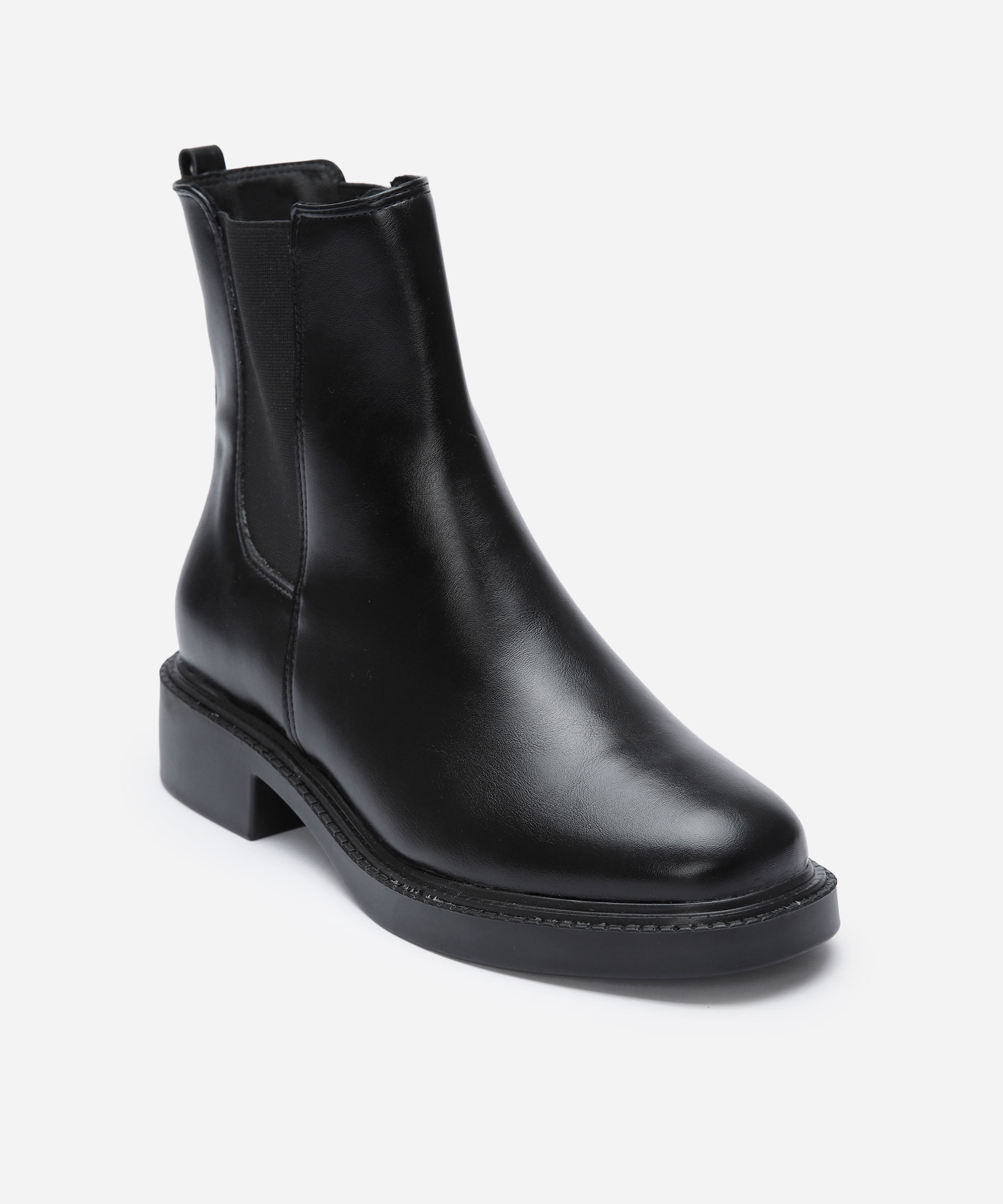 bota chelsea feminina cano médio vizzano preta