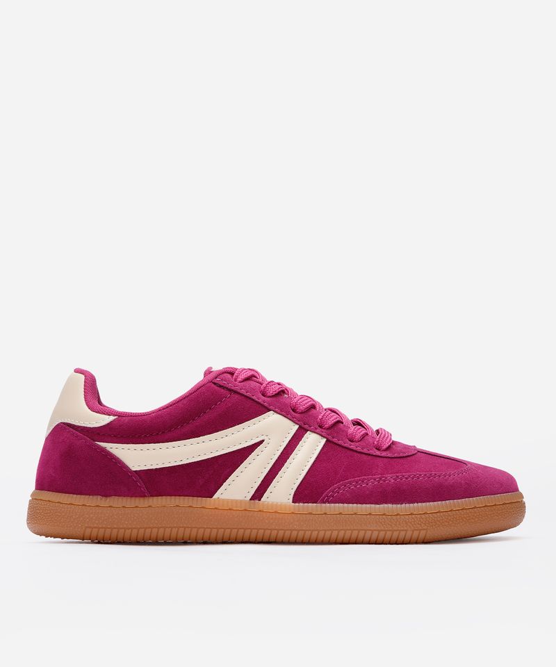 tênis casual com recortes bicolor ace rosa
