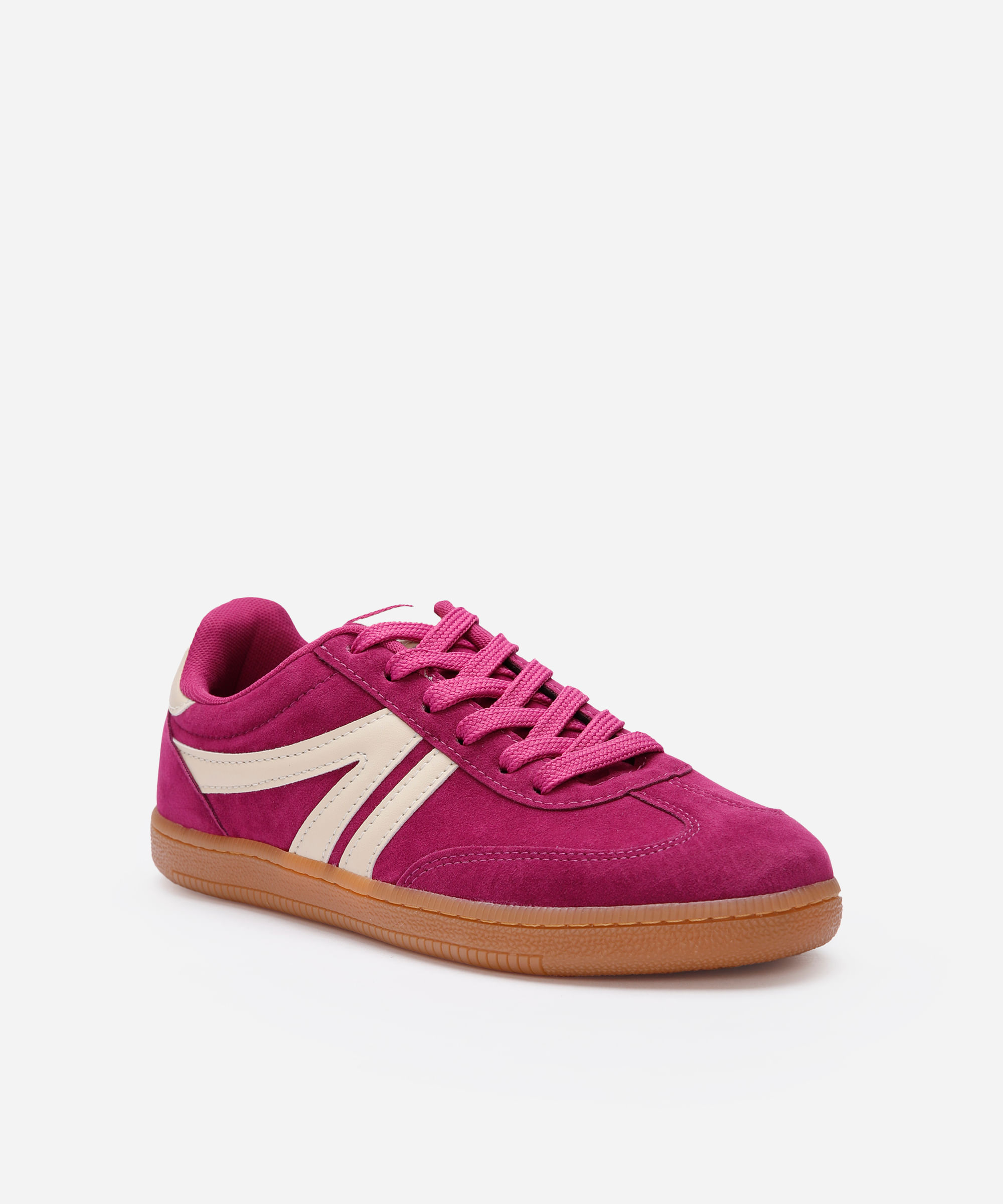 tênis bossa com recortes bicolor ace rosa