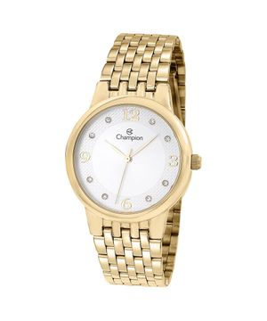 relógio feminino champion cn24146w analógico dourado