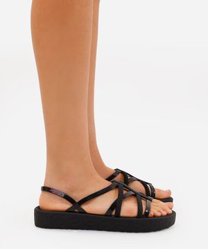 rasteirinha flatform ipanema calce fácil preta