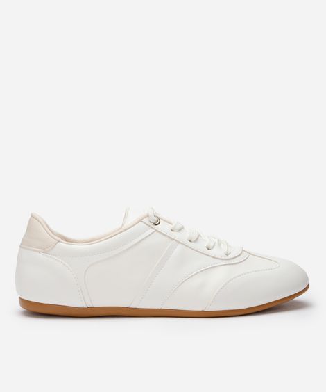 tênis casual cano baixo com recortes mindset branco