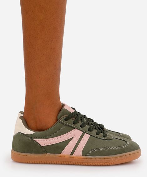 tênis bossa com recortes bicolor ace verde