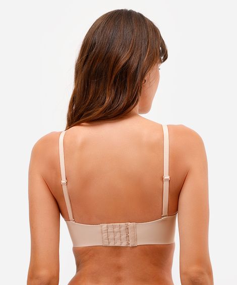 sutiã meia taça alça removível bege