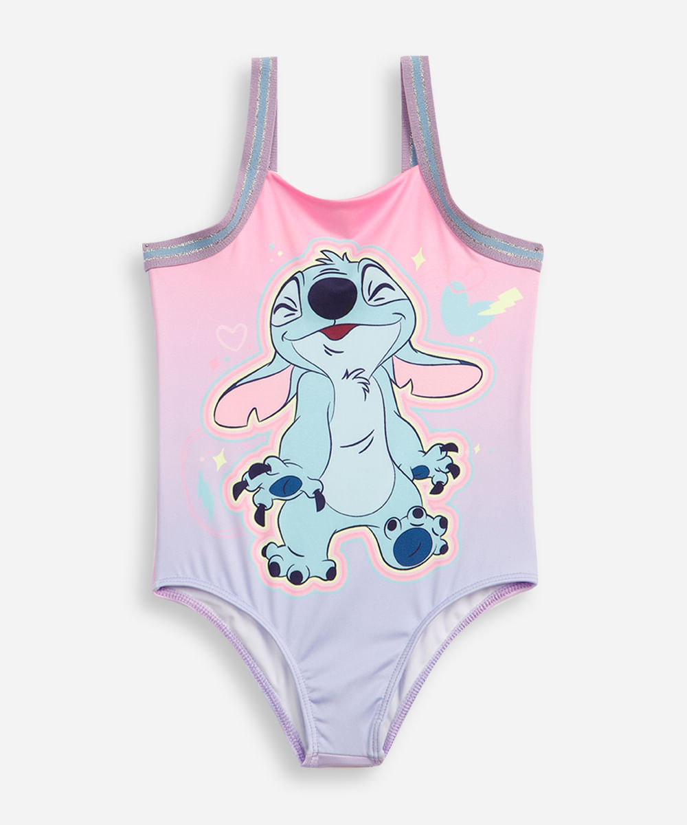 maiô infantil degradê stitch colorido