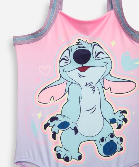 maiô infantil degradê stitch colorido